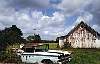 Car and barn